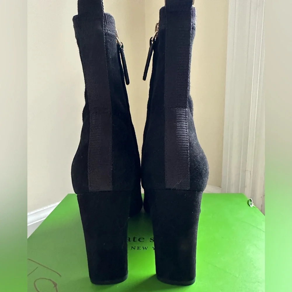 NWB Kate Spade Down Under Stretch Suede Booties - Size 7 - Picture 8 of 16
